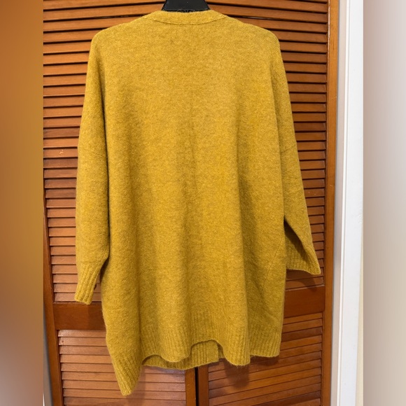 Eileen Fisher Mustard Button-Up Cardigan Size XL Wool,Mohair, Never worn. - Picture 3 of 10